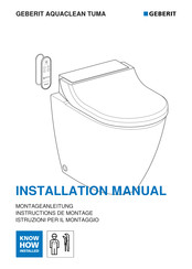 Geberit AQUACLEAN TUMA 146.310.FW.1 Installation Manual