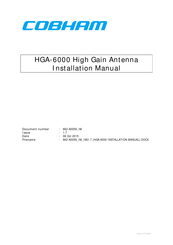 COBHAM HGA-6000 Installation Manual