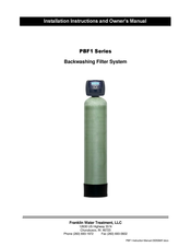 Franklin Water Treatment PBF1-1465 Installation Instructions And Owner's Manual