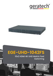 geratech EGE-UHD-1042FS Operation