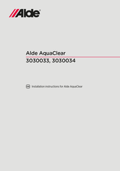 Alde AquaClear 3030033 Installation Instructions Manual