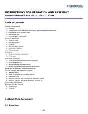 schmersal AZM201Z-I1-ST2-T-1P2PW Instructions For Operation Manual