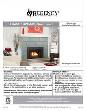 Regency HZI540E Owners & Installation Manual