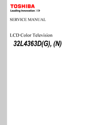 Toshiba 32L4363D Service Manual