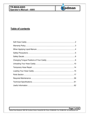 Cadman 6005 Operator's Manual
