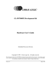 Cirrus Logic CL-PS7500FE Hardware User's Manual