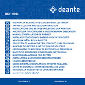 deante BCH 098L Installation And Usage Instruction