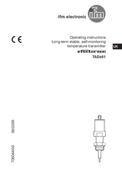 IFM efector600 TAD 61 Series Operating Instructions Manual