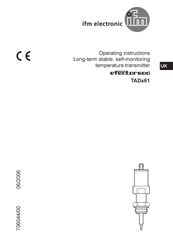 IFM efector600 TAD161 Operating Instructions Manual