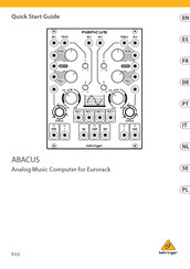Behringer ABACUS Quick Start Manual