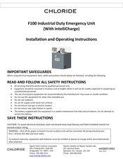 Chloride F100 Installation And Operating Instructions Manual