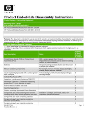 HP J8130A Product End-Of-Life Disassembly Instructions