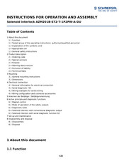 schmersal AZM201B-ST2-T-1P2PW-A-DU Instructions For Assembly And Operation Manual