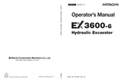 Hitachi EX 3600-6 Operator's Manual