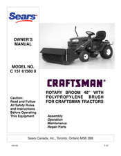 Sears CRAFTSMAN C 151 61580 0 Owner's Manual