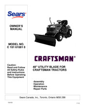 Sears CRAFTSMAN C 151 61581 0 Owner's Manual
