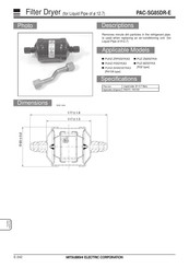 Mitsubishi Electric PAC-SG85DR-E Installation Manual
