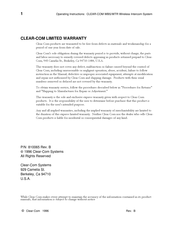 Clear-Com WBT-T Operating Instructions Manual
