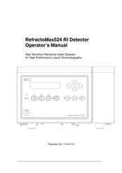 erc RefractoMax524 Operator's Manual
