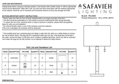 Safavieh Lighting Bixby TBL4265A Quick Start Manual