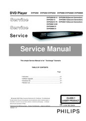 Philips DVP3260/05 Service Manual