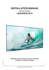 Euroscreen LEONARDO FR14 Installation Manual