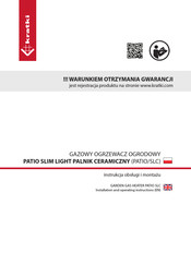 Kratki PATIO SLC Installation And Operating Instructions Manual