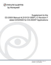 Honeywell FIRE-LITE ALARMS ES-200XP Supplement Manual