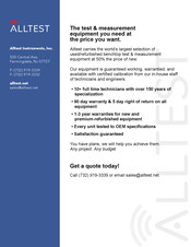 Anritsu SM/PL-1 Calibration Manual