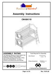 Furniture of America CM-BK119 Assembly Instructions Manual