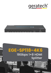 geratech EGE-SP118-4K6 Manual