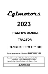 Egimotors RANGER XP 1000 CREW 2023 Owner's Manual