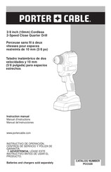 Porter-Cable PCC520 Instruction Manual