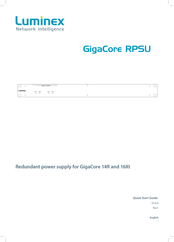 Luminex GigaCore RPSU Quick Start Manual