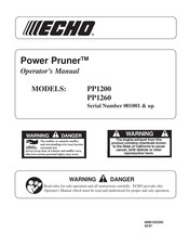 Echo Power Pruner PP1260 Operator's Manual