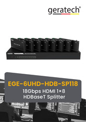 geratech EGE-6UHD-HDB-SP118 Manual