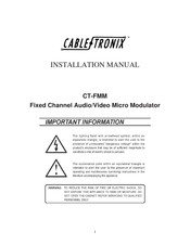 CableTronix CT-FMM Installation Manual