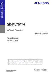 Renesas QB-RL78F14 User Manual
