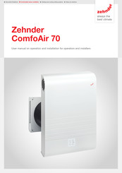 Zehnder Rittling ComfoAir 70 User Manual