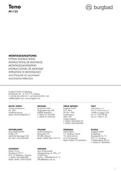 burgbad Teno M1132 Fitting Instructions Manual