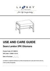 LAZBOY 7 22938 11314 9 Use And Care Manual