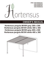 Hortensus HOR-PER8W3X4 Owner's Manual