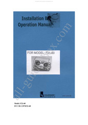Telecrane F21-60 Installation & Operation Manual