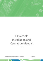 PowerPlus Energy LiFe4838P Installation And Operation Manual