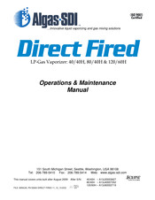 Algas SDI Direct Fired 80/40H Operation & Maintenance Manual