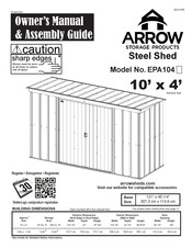 Arrow Storage Products EPA104 Owner's Manual & Assembly Manual