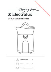 Electrolux ECP966 Operating Instructions Manual