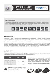 Wenglor TPL OPT2424 Operating Instructions Manual