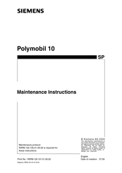 Siemens Polymobil 10 Maintenance Manual