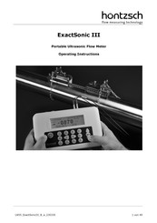 Hontzsch ExactSonic III Operating Instructions Manual